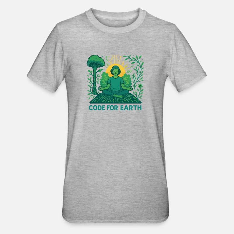 Code for Earth - Unisex Polycotton T-Shirt - heather grey