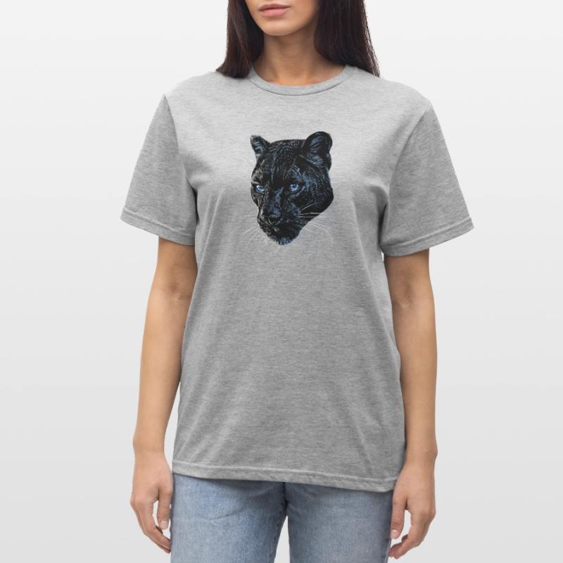 Panthère Léopard Grand Chat Mignon Gros Chat Panter T-shirt polycoton Unisexe