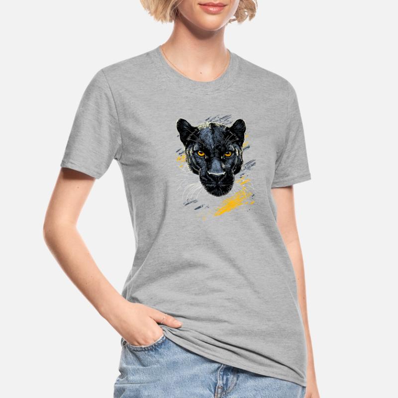 Panthère Léopard Grand Chat Mignon Gros Chat Panter T-shirt polycoton Unisexe