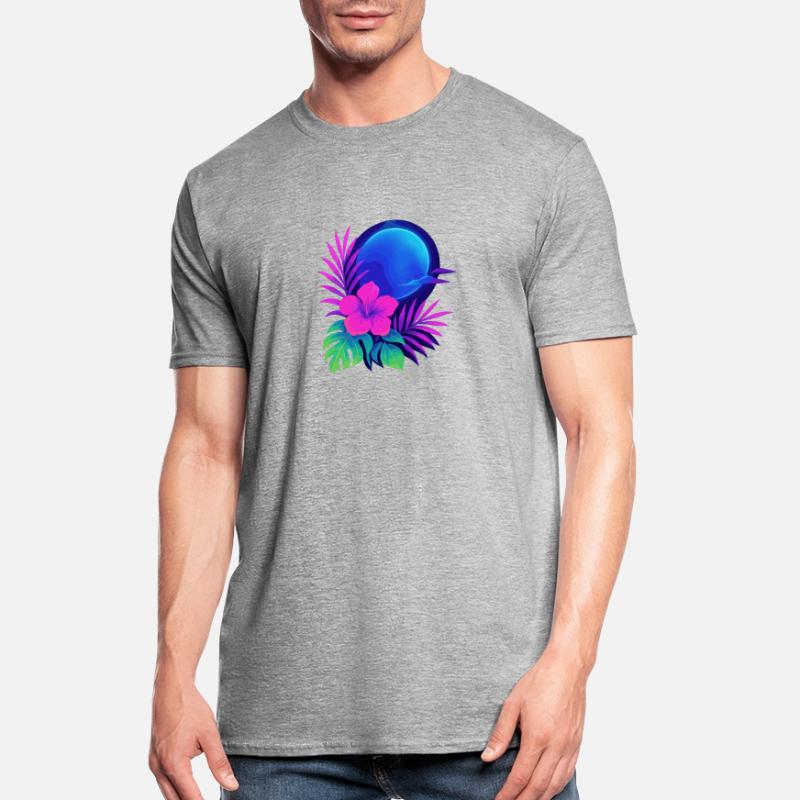 Neon Tropic Moon Unisex Polycotton T-Shirt