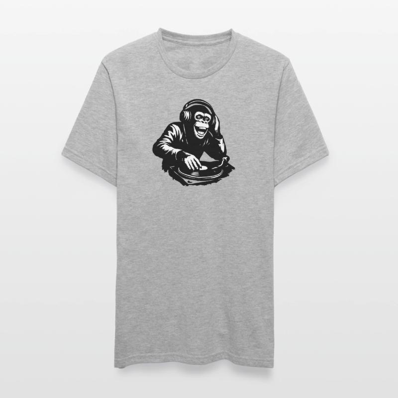 DJ The Monkey Danse à la Banksy T-shirt polycoton Unisexe