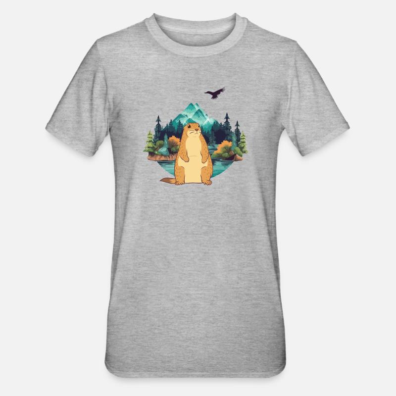 Marmot - Unisex Polycotton T-Shirt - heather grey