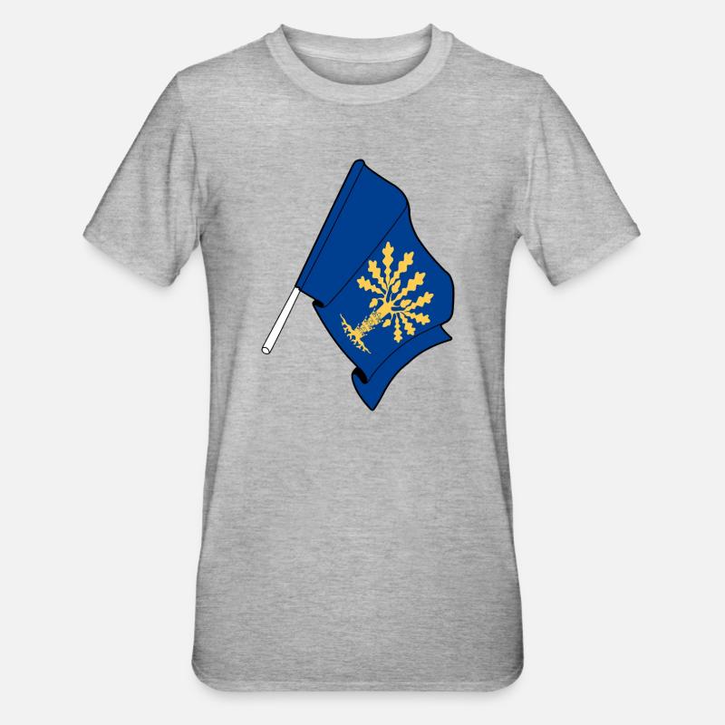 Blekinge, Suède – Simple flag pride - T-shirt polycoton Unisexe - gris chiné