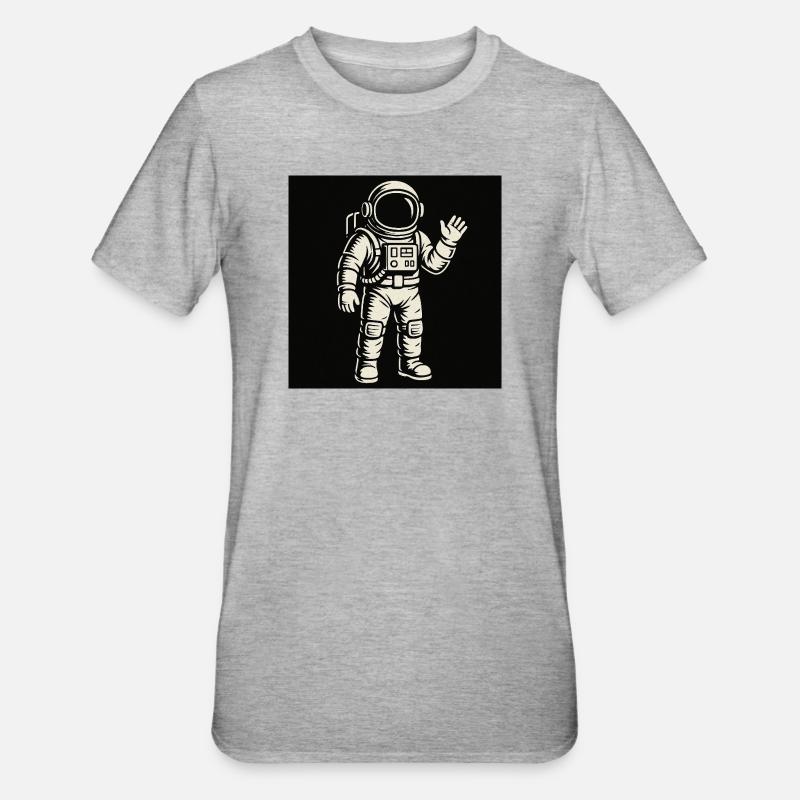 Copain de l’espace - T-shirt polycoton Unisexe - gris chiné