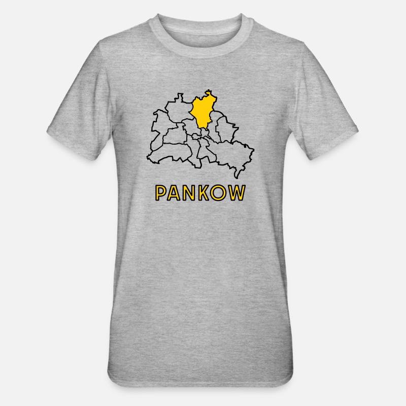 PANKOW, un quartier de Berlin - T-shirt polycoton Unisexe - gris chiné