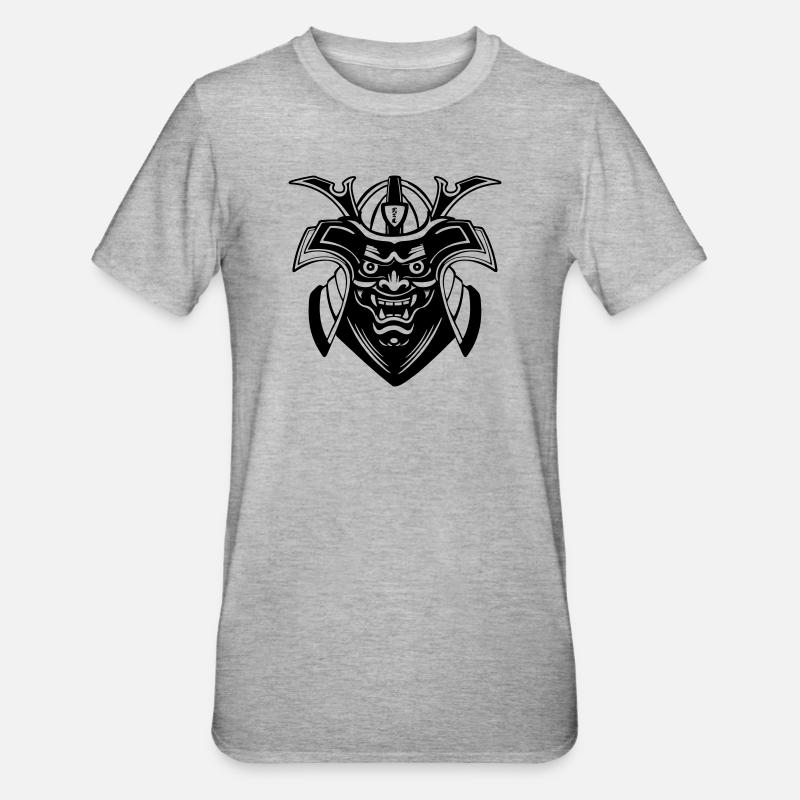 Conception du masque Shadow Menpō - T-shirt polycoton Unisexe - gris chiné