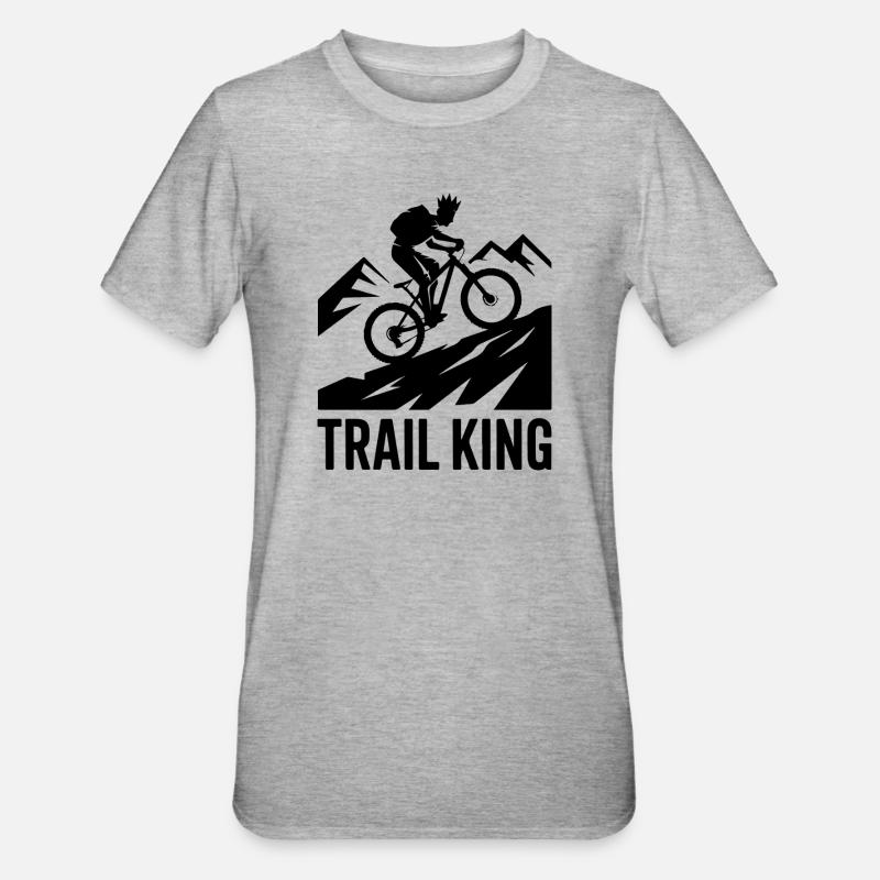 Trail King VTT Crown Silhouette - T-shirt polycoton Unisexe - gris chiné