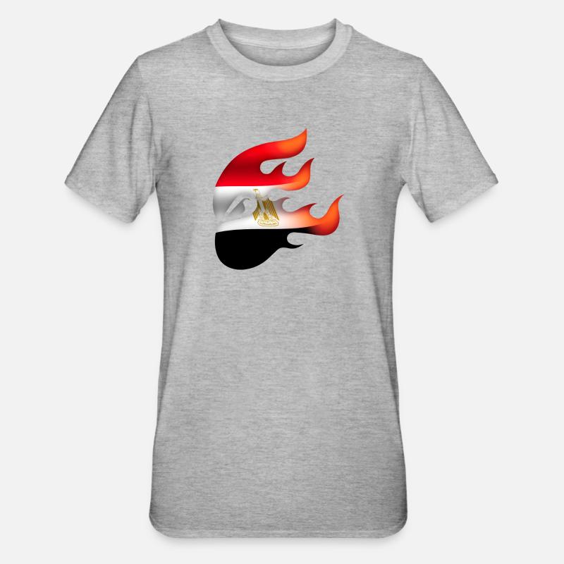 Drapeau de l’Égypte - Égypte - Ninja - T-shirt polycoton Unisexe - gris chiné