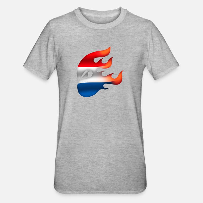 Drapeau des Pays-Bas - Pays-Bas - Ninja - T-shirt polycoton Unisexe - gris chiné