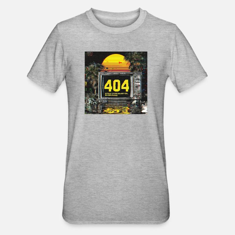 Error 404 – Motivation not found - Unisex Polycotton T-Shirt - Grau meliert