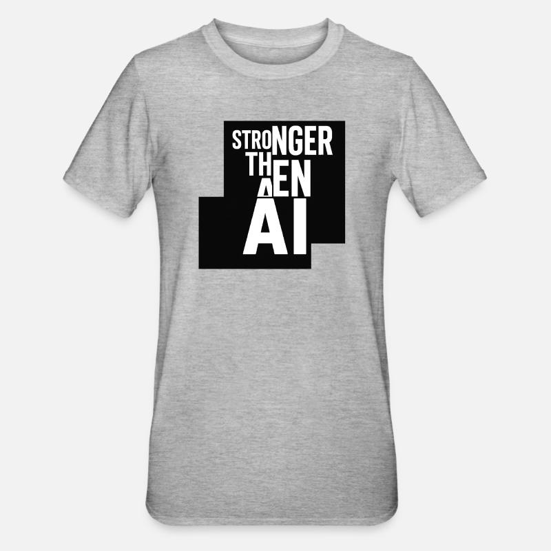 Conception de solidarité Strong Tea AI - T-shirt polycoton Unisexe - gris chiné
