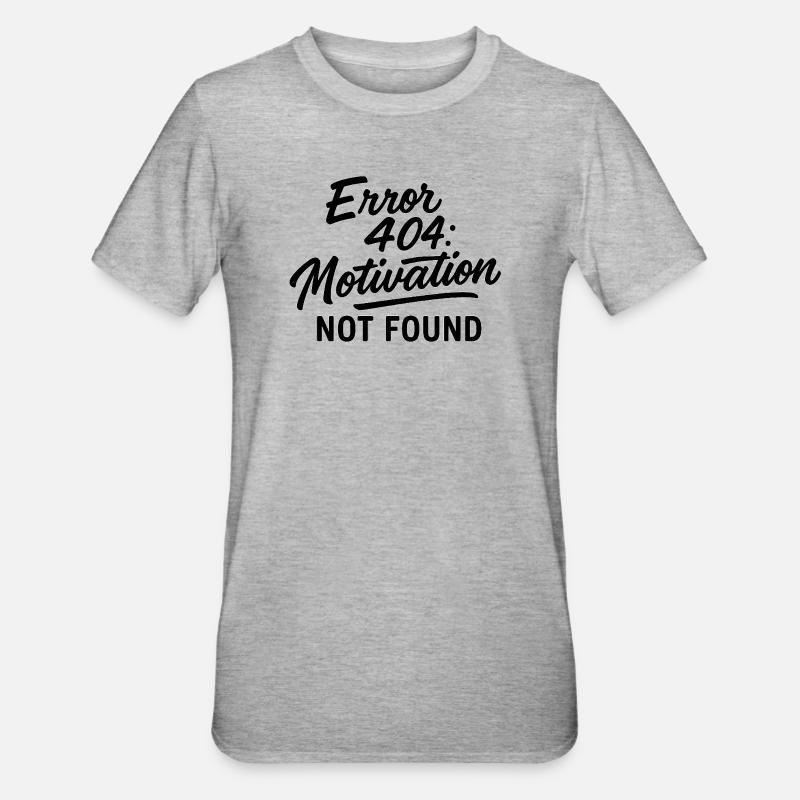 Erreur de justification 404 Conception - T-shirt polycoton Unisexe - gris chiné