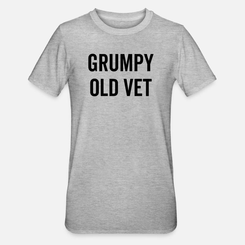 Grumpy Old Vet - T-shirt polycoton Unisexe - gris chiné