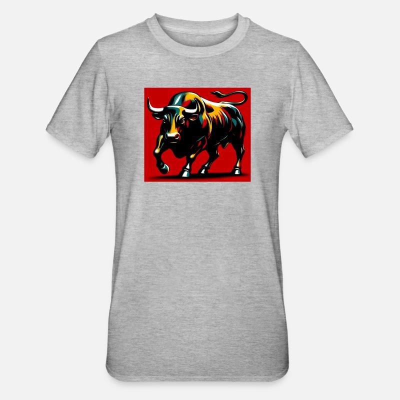 bull - Unisex Polycotton T-Shirt - heather grey