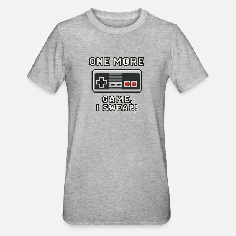 Conception de citation de jeu rétro - T-shirt polycoton Unisexe - gris chiné