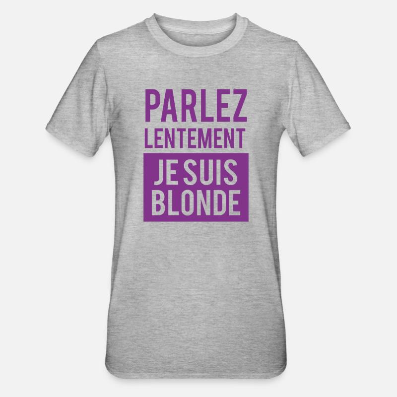 Message de foi en typographie moderne - T-shirt polycoton Unisexe - gris chiné