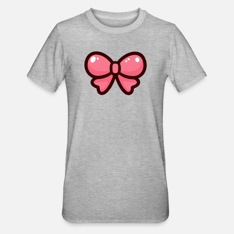 Conception d’arc de dessin animé rose - T-shirt polycoton Unisexe - gris chiné