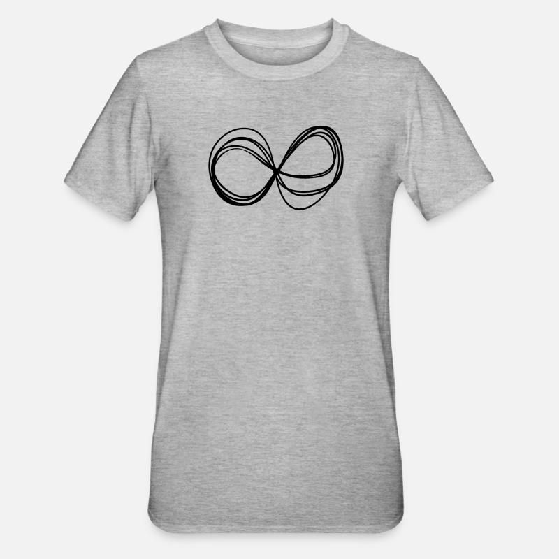 Abstracte never ending Infinity always different - Unisex Polycotton T-Shirt - heather grey