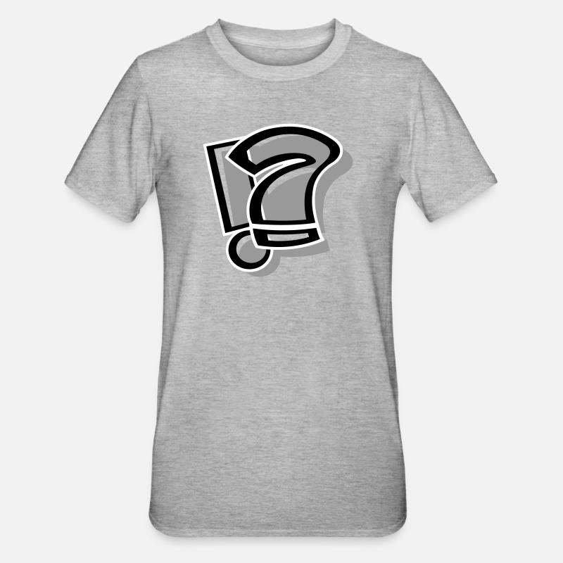 !? Point d’interrogation d’exclamation - T-shirt polycoton Unisexe - gris chiné