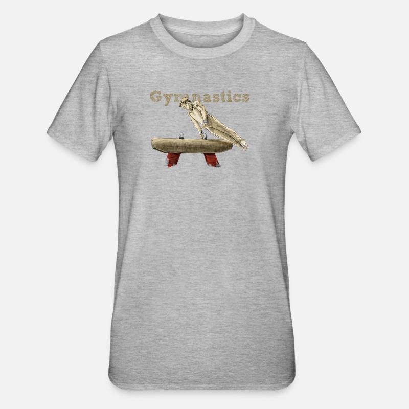 Pauschenpferd - Unisex Polycotton T-Shirt - Grau meliert