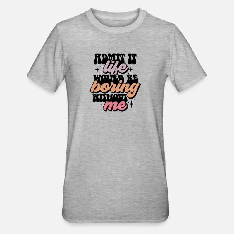 Expression classique dans des tons pastel - T-shirt polycoton Unisexe - gris chiné