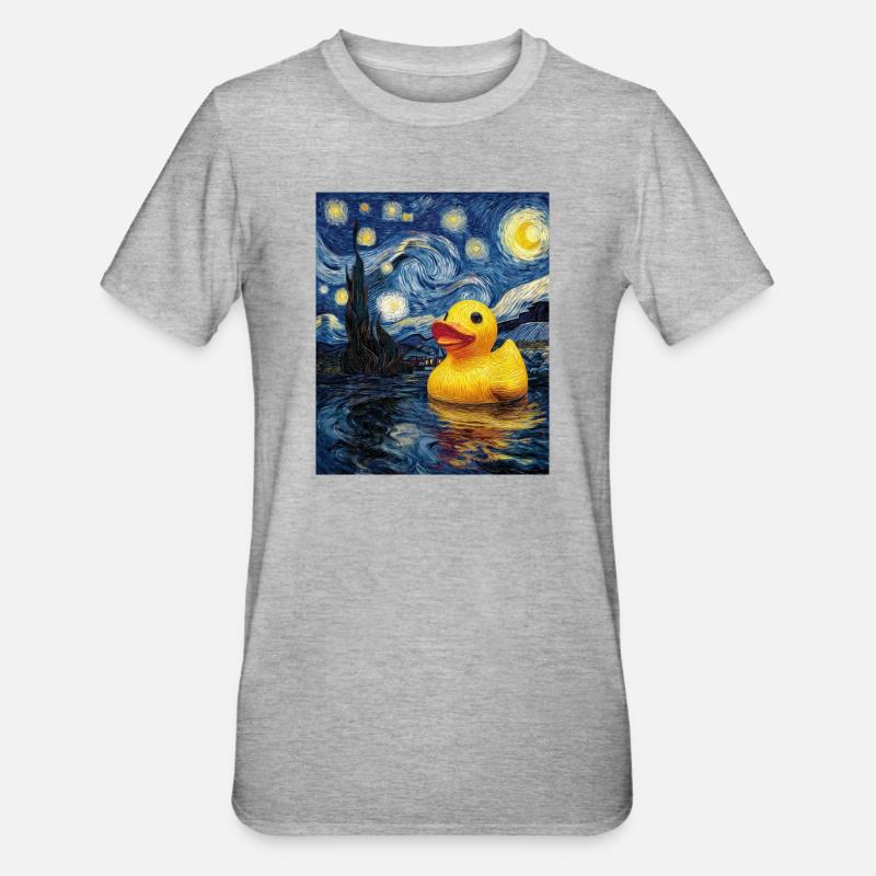 Quietscheentchen - Unisex Polycotton T-Shirt - Grau meliert