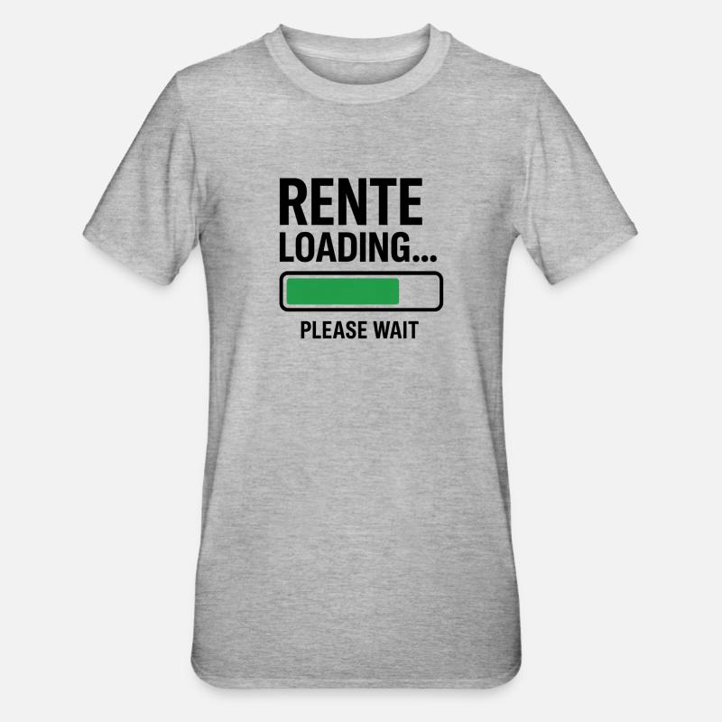 Rente Loading please wait - Unisex Polycotton T-Shirt - heather grey