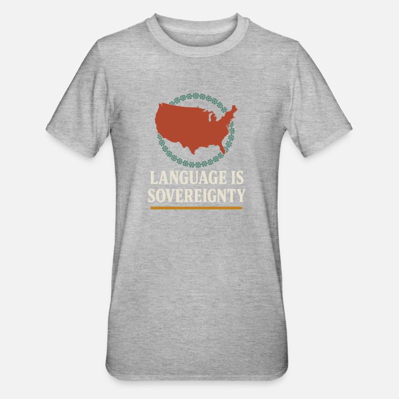 Indigenous Language Revitalization Native Speakers - Unisex Polycotton T-Shirt - heather grey