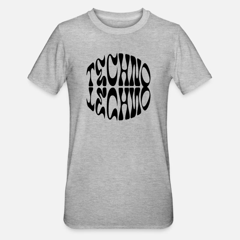 Conception de logo Techno liquid - T-shirt polycoton Unisexe - gris chiné