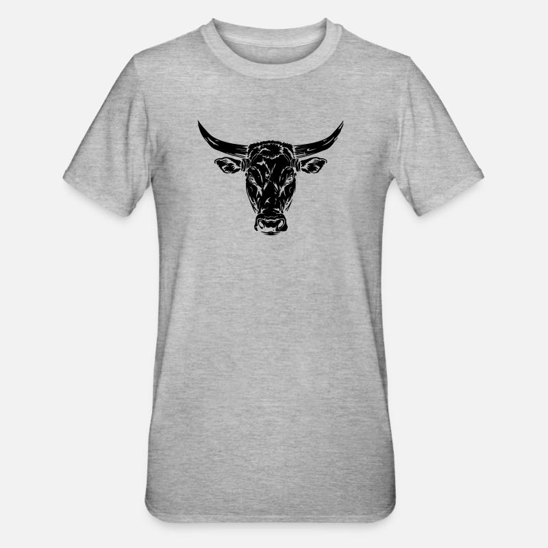Bull - Unisex Polycotton T-Shirt - heather grey