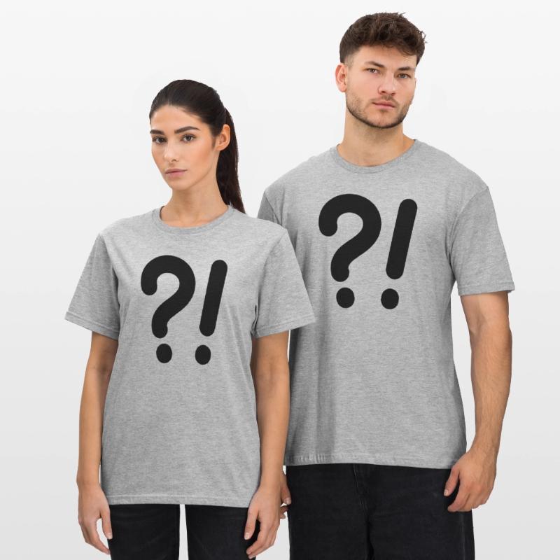 Points d’interrogation et points d’exclamation T-shirt polycoton Unisexe
