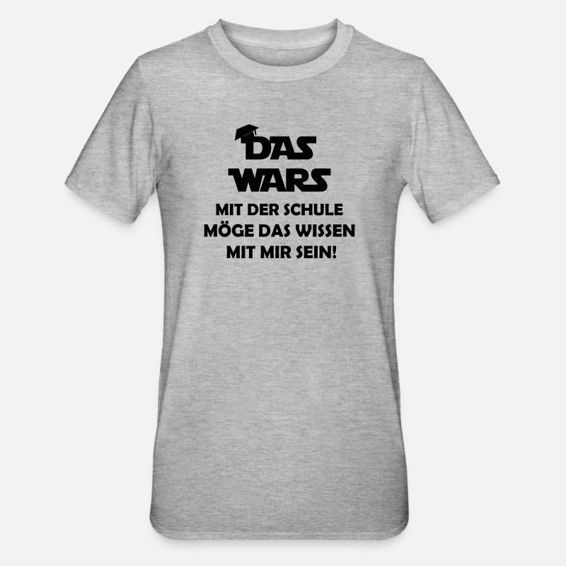 das_wars_mit_der_schule - Unisex Polycotton T-Shirt - Grau meliert