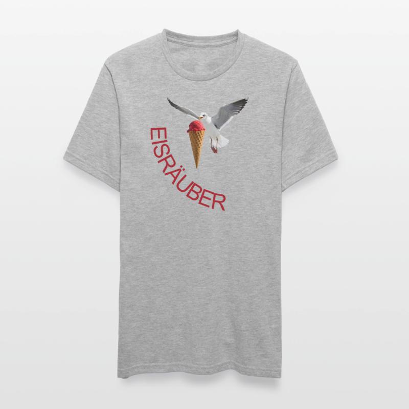 Möwe mit Eiscreme Eisräuber T-shirt polycoton Unisexe