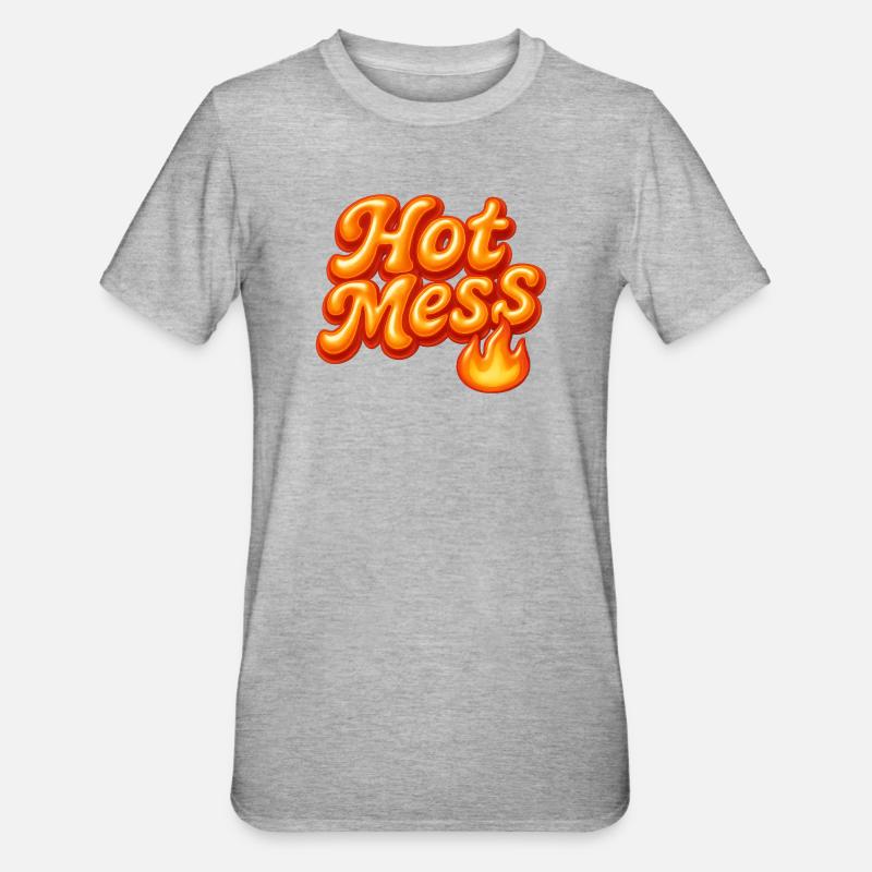 conception de déclaration de désordre / année 2000 - T-shirt polycoton Unisexe - gris chiné