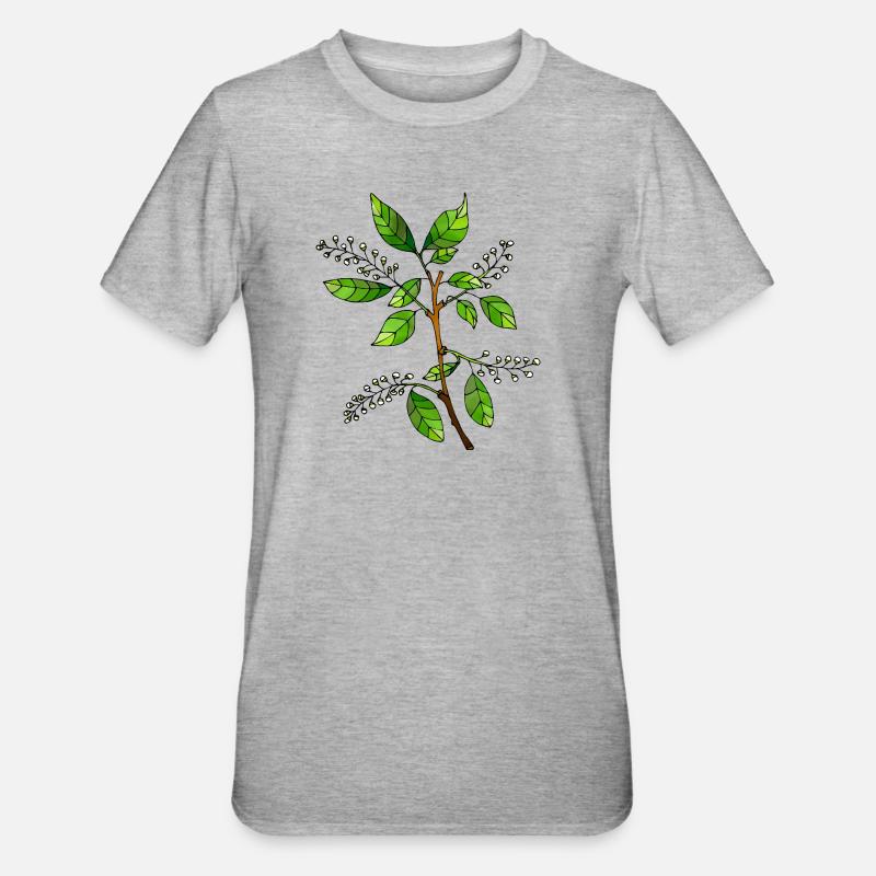 Fleur - T-shirt polycoton Unisexe - gris chiné