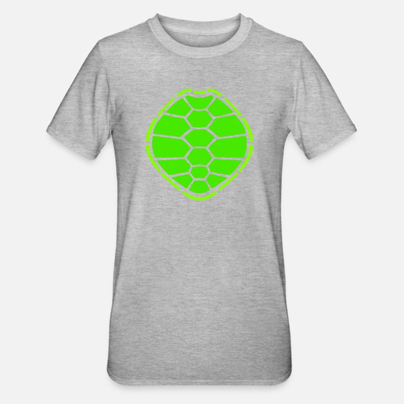 Turtle shell pattern turtle icon cool - Unisex Polycotton T-Shirt - heather grey