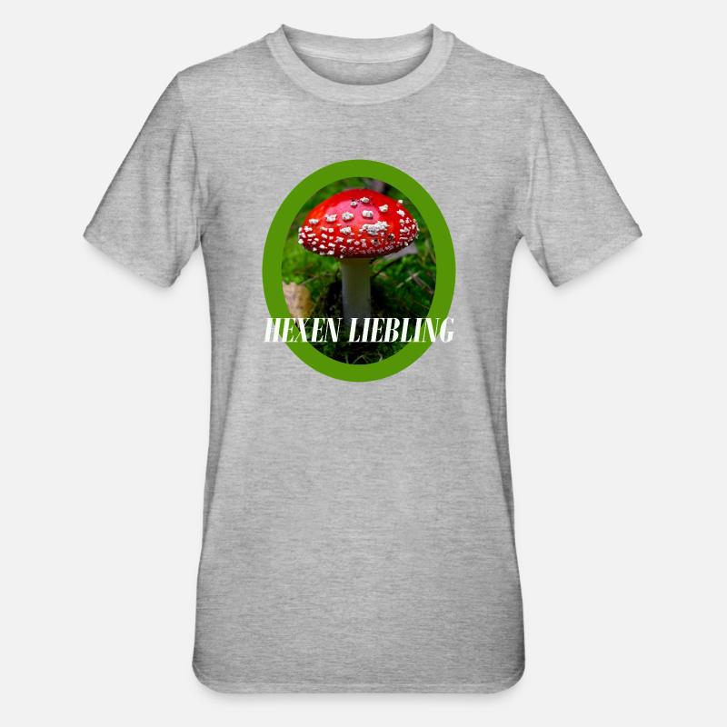 Conception du champignon - T-shirt polycoton Unisexe - gris chiné