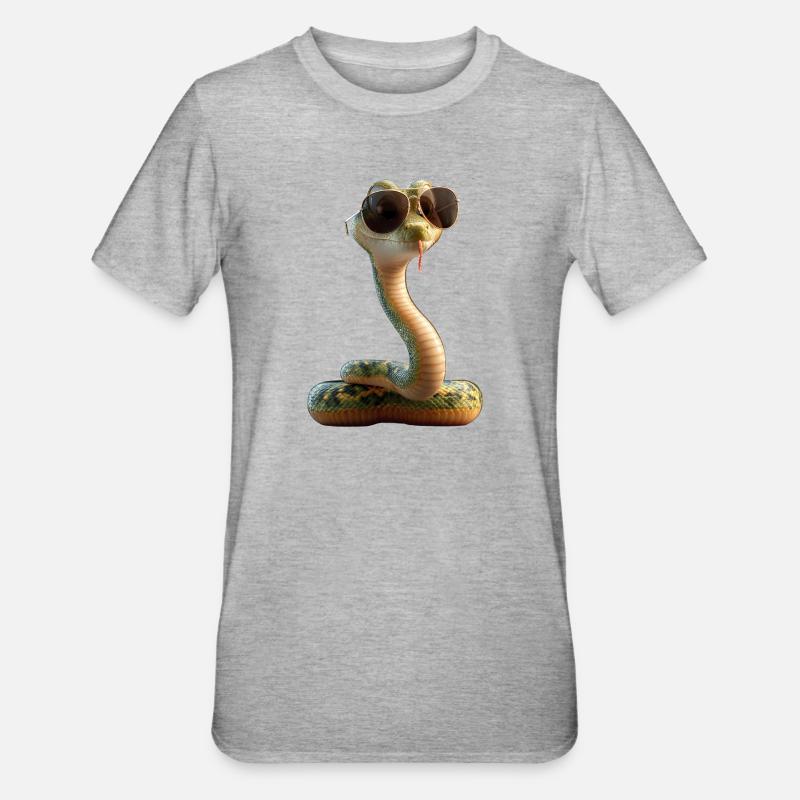snake, python, cobra, rattlesnake, snakes - Unisex Polycotton T-Shirt - heather grey
