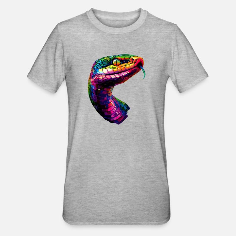 snake, python, cobra, rattlesnake, snakes - Unisex Polycotton T-Shirt - heather grey