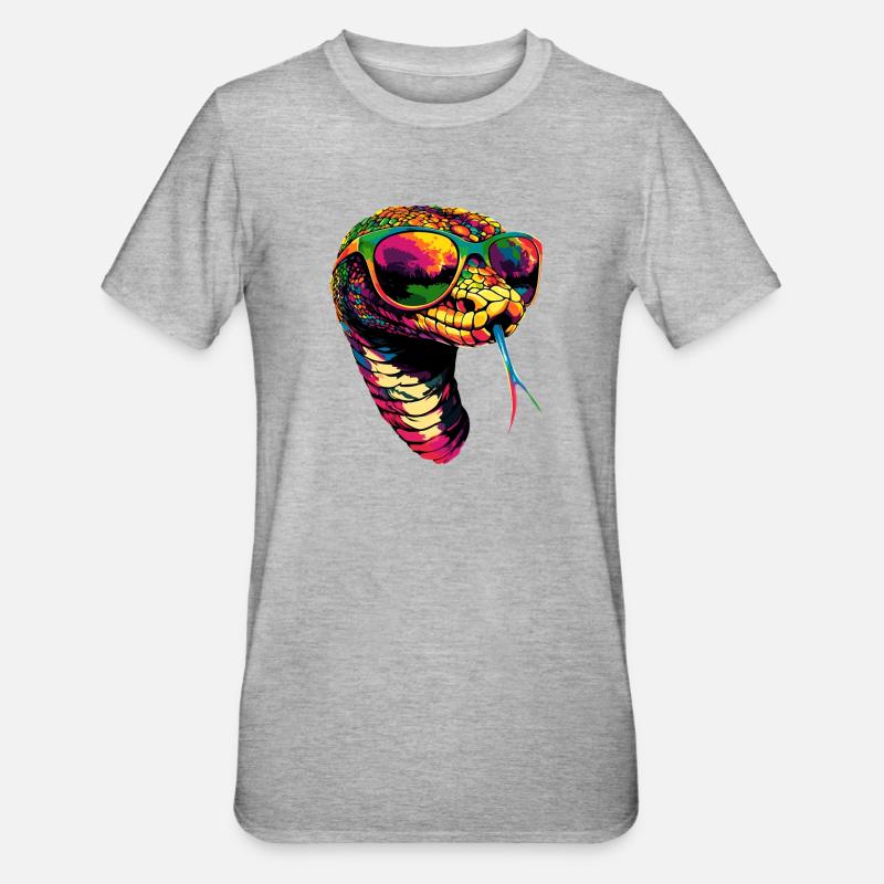 snake, python, cobra, rattlesnake, snakes - Unisex Polycotton T-Shirt - heather grey