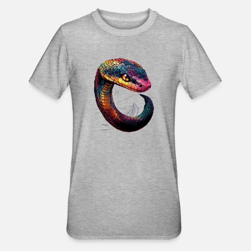 snake, python, cobra, rattlesnake, snakes - Unisex Polycotton T-Shirt - heather grey