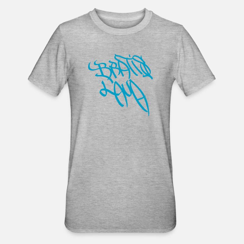 Lettrage de graffiti urbain à Bratislava - T-shirt polycoton Unisexe - gris chiné
