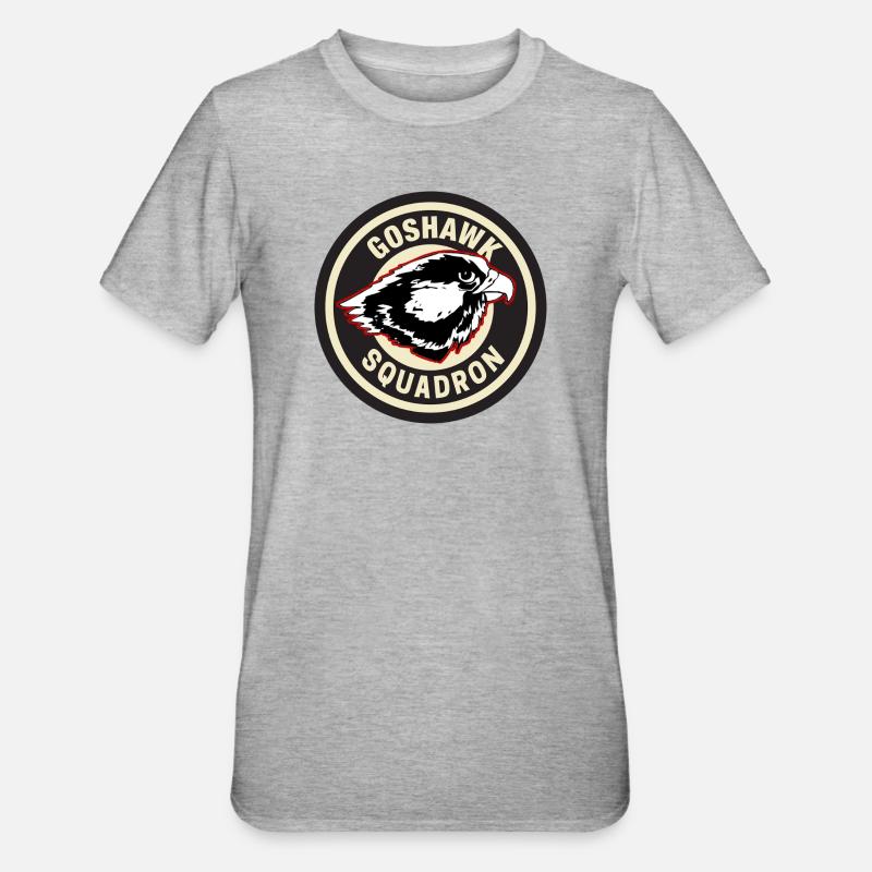 Conception de l’insigne de l’escadron Goshawk - T-shirt polycoton Unisexe - gris chiné