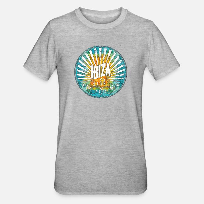 Conception de l’Ibiza Flow Sunrise - T-shirt polycoton Unisexe - gris chiné