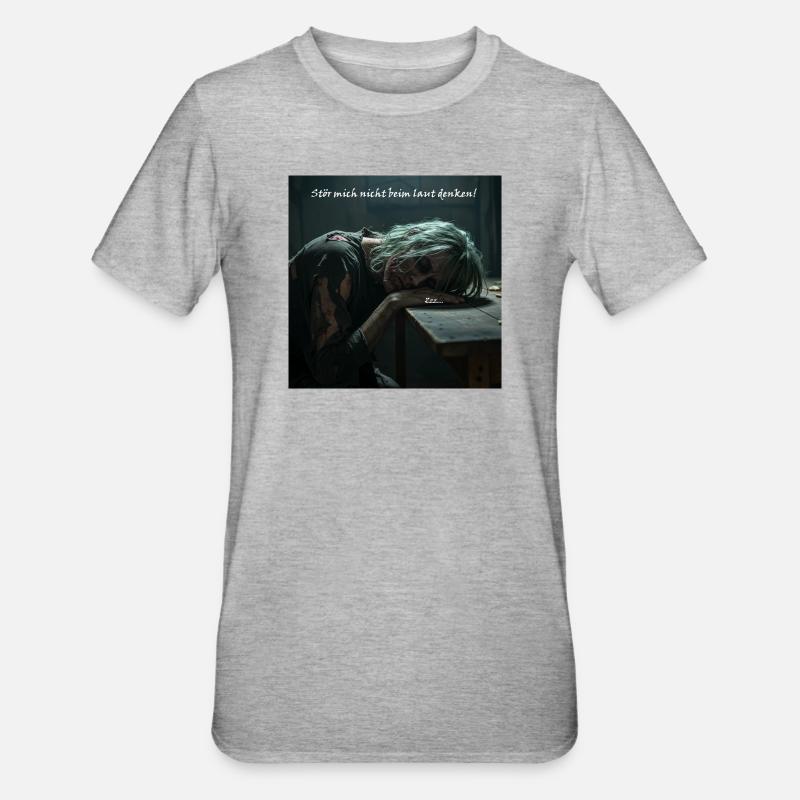 N’interférez pas avec la pensée ! - T-shirt polycoton Unisexe - gris chiné
