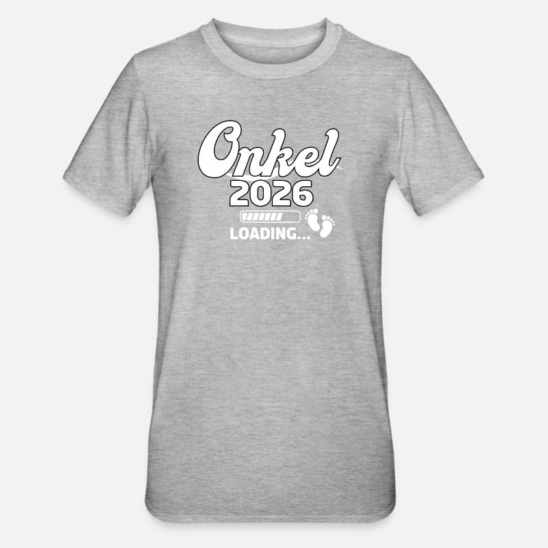 Uncle 2026 Loading Design - Unisex Polycotton T-Shirt - heather grey