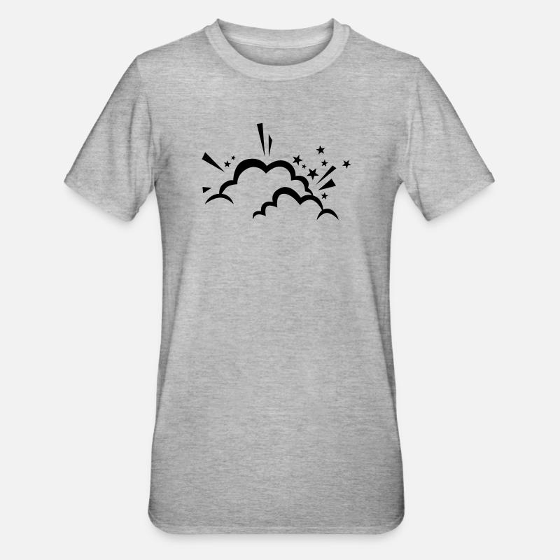Comic cloud after explosion - Unisex Polycotton T-Shirt - heather grey