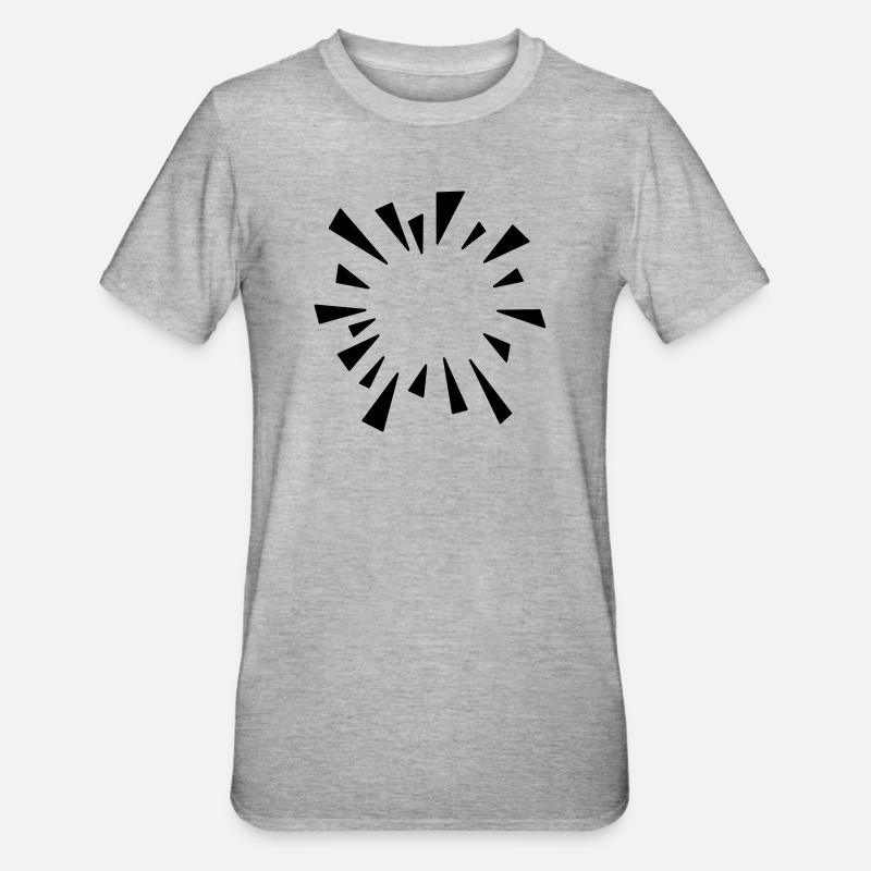 Comic Effekt geplatzter Luftballon - Unisex Polycotton T-Shirt - Grau meliert
