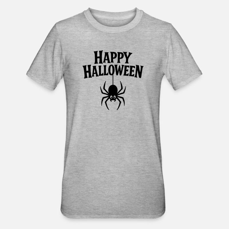 Conception de joyeux Halloween - T-shirt polycoton Unisexe - gris chiné