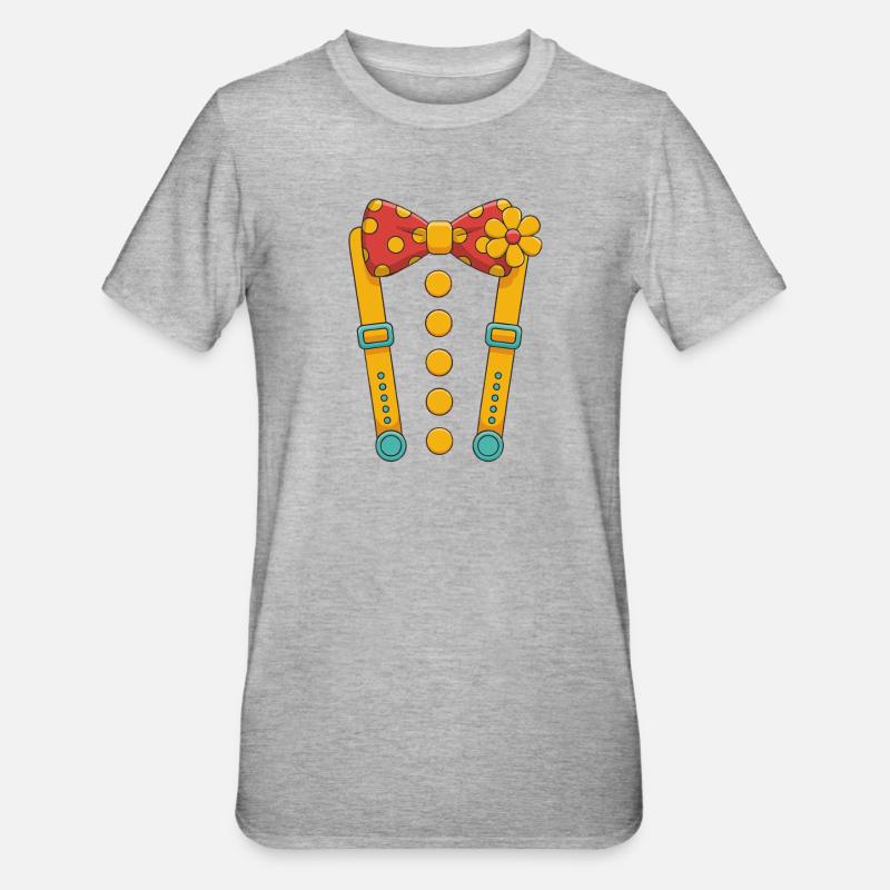 Conception de costumes de clown drôle - T-shirt polycoton Unisexe - gris chiné